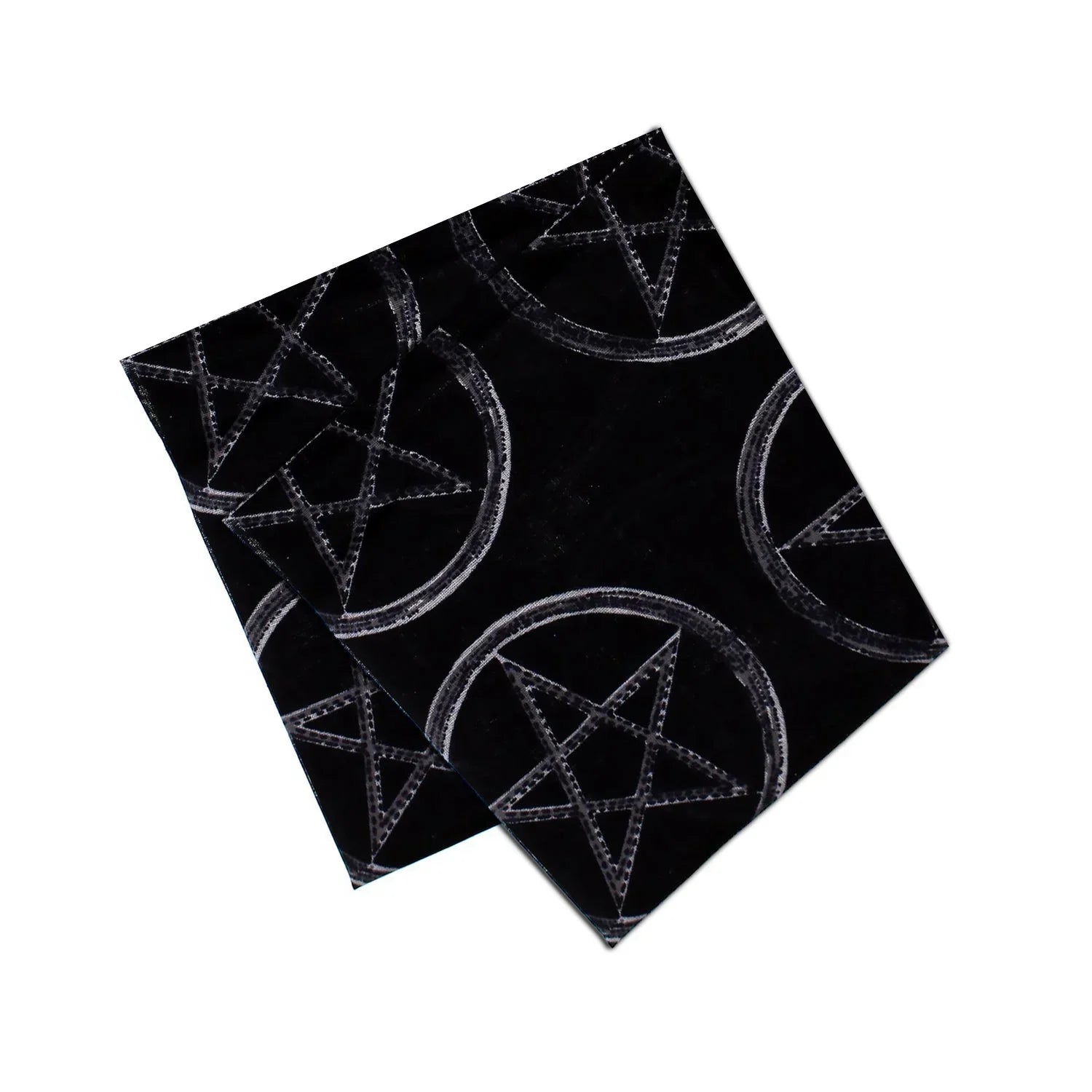 Pentagram Wicca Black Cotton Bandana - Lauren - Dr Faust