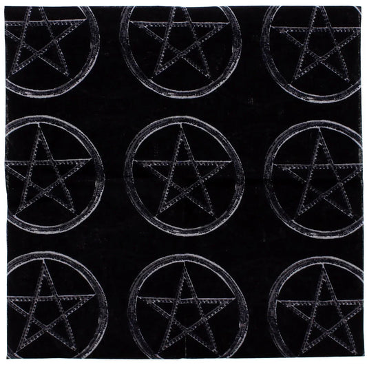 Pentagram Wicca Black Cotton Bandana - Lauren - Dr Faust