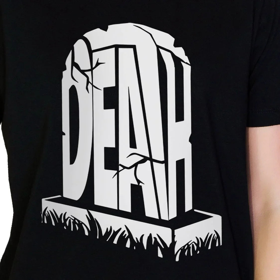 The End Death Tombstone Black T-Shirt - Maiden - Dr Faust