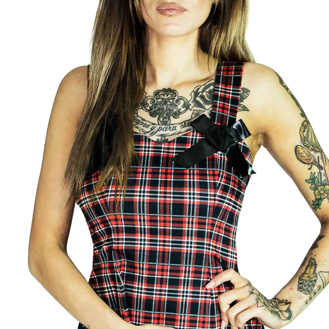 Punk Tartan Mini Dress - Evangeline - Dr Faust