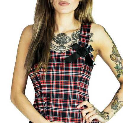 Punk Tartan Mini Dress - Evangeline - Dr Faust