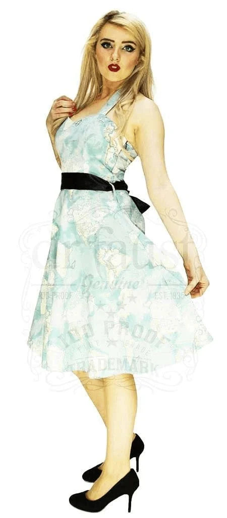 Signature Artisan Map Midi Dress - Adalyn - Dr Faust