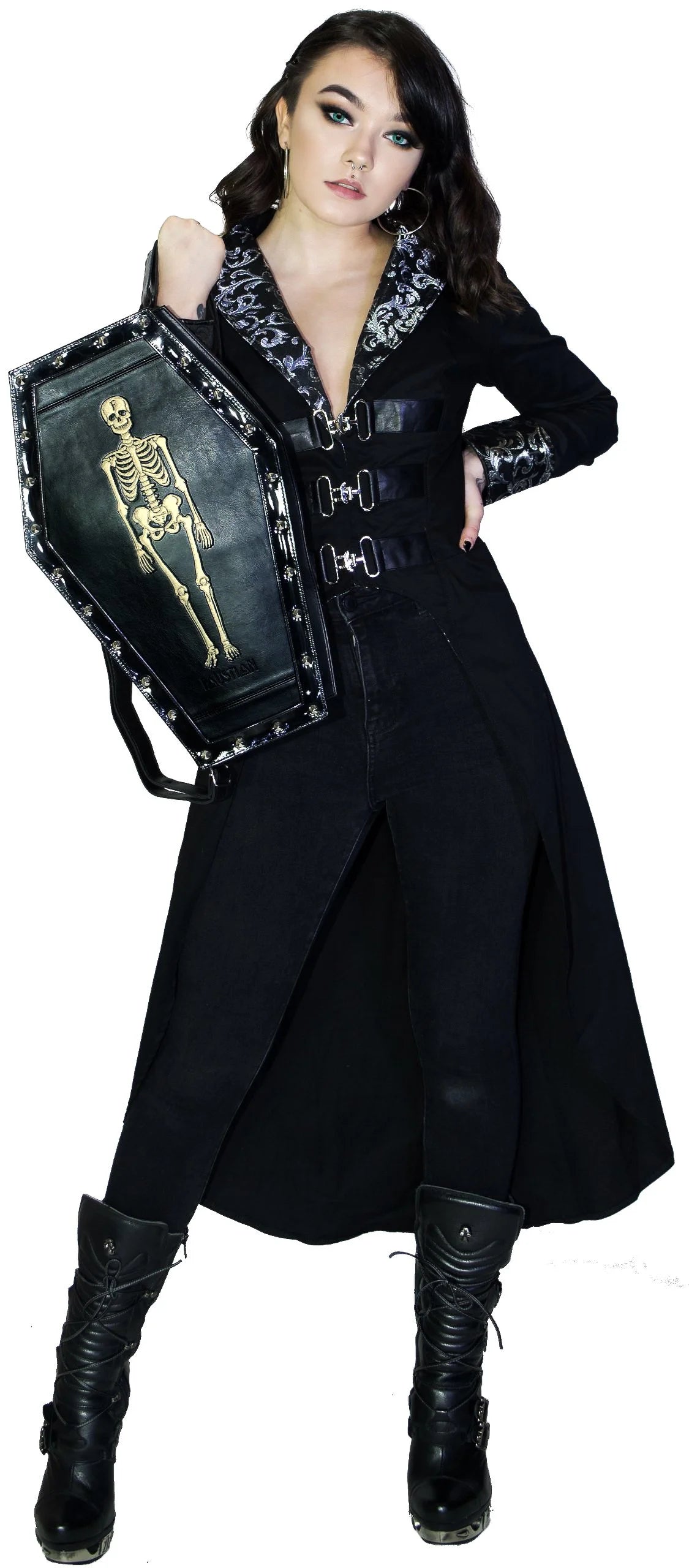 Skellington Vegan Leather Coffin Backpack - Jack - Dr Faust