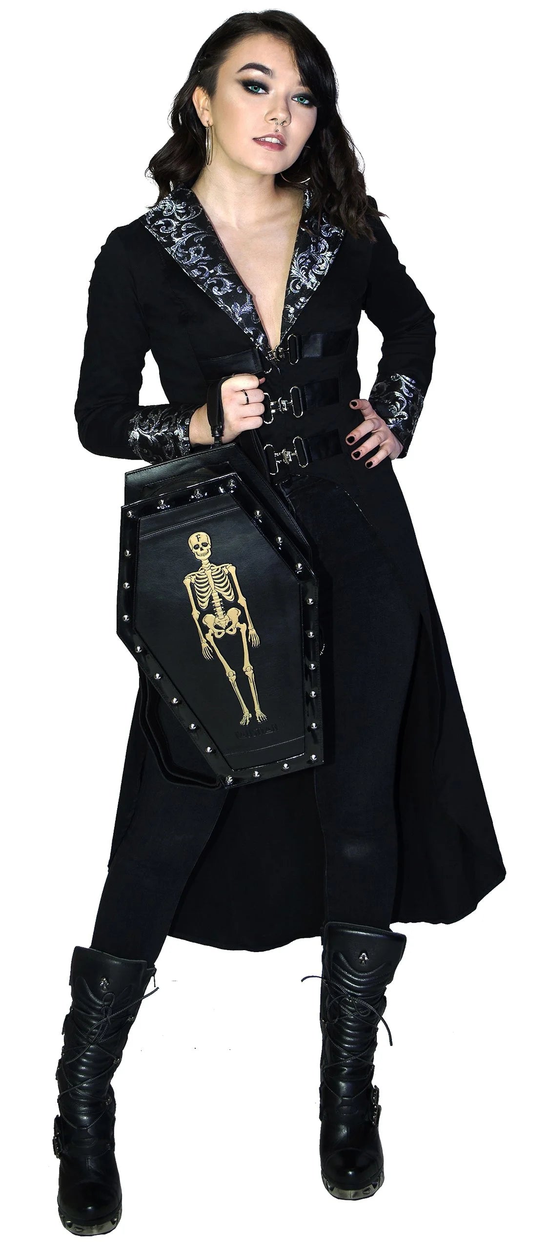 Skellington Vegan Leather Coffin Backpack - Jack - Dr Faust