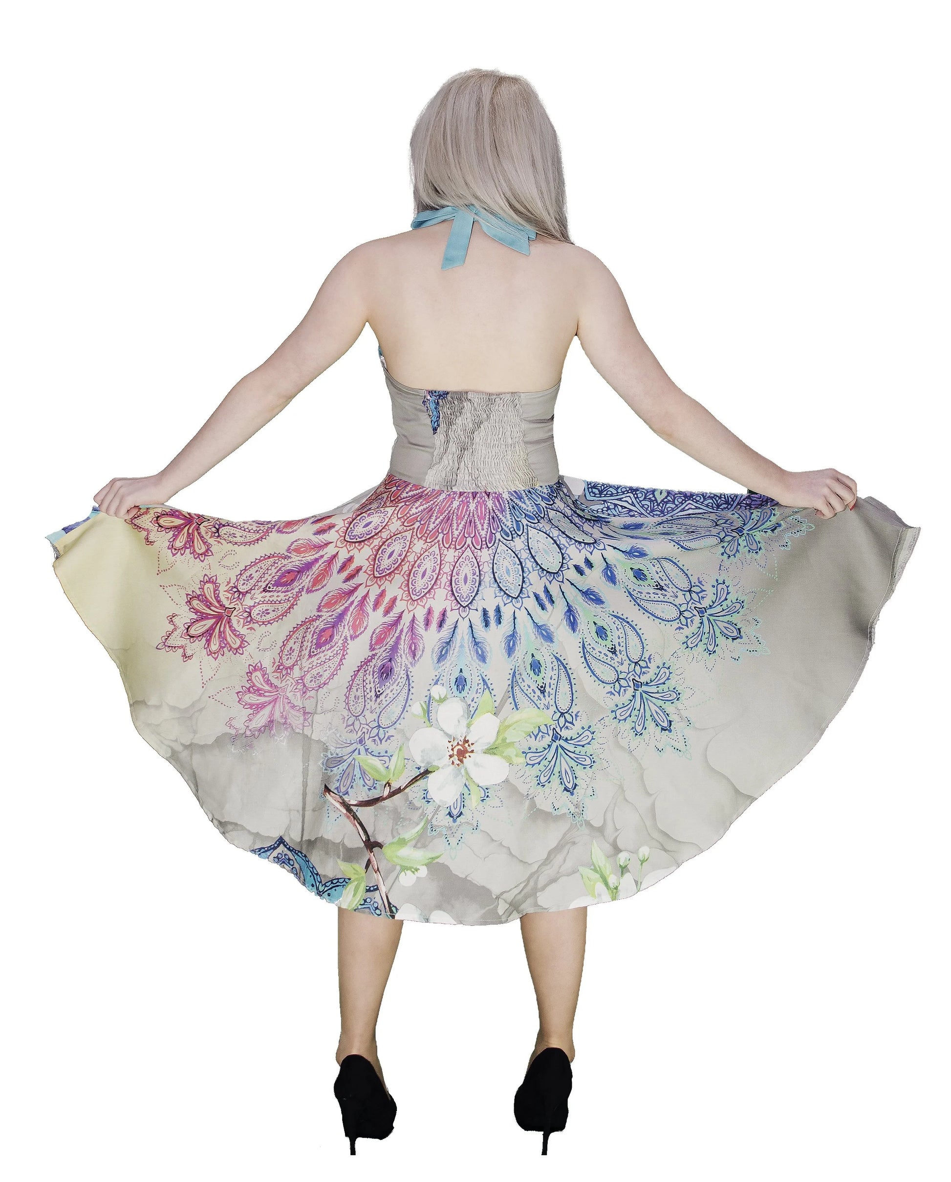 Songbird Henna Pastel Midi Dress - Helice - Dr Faust