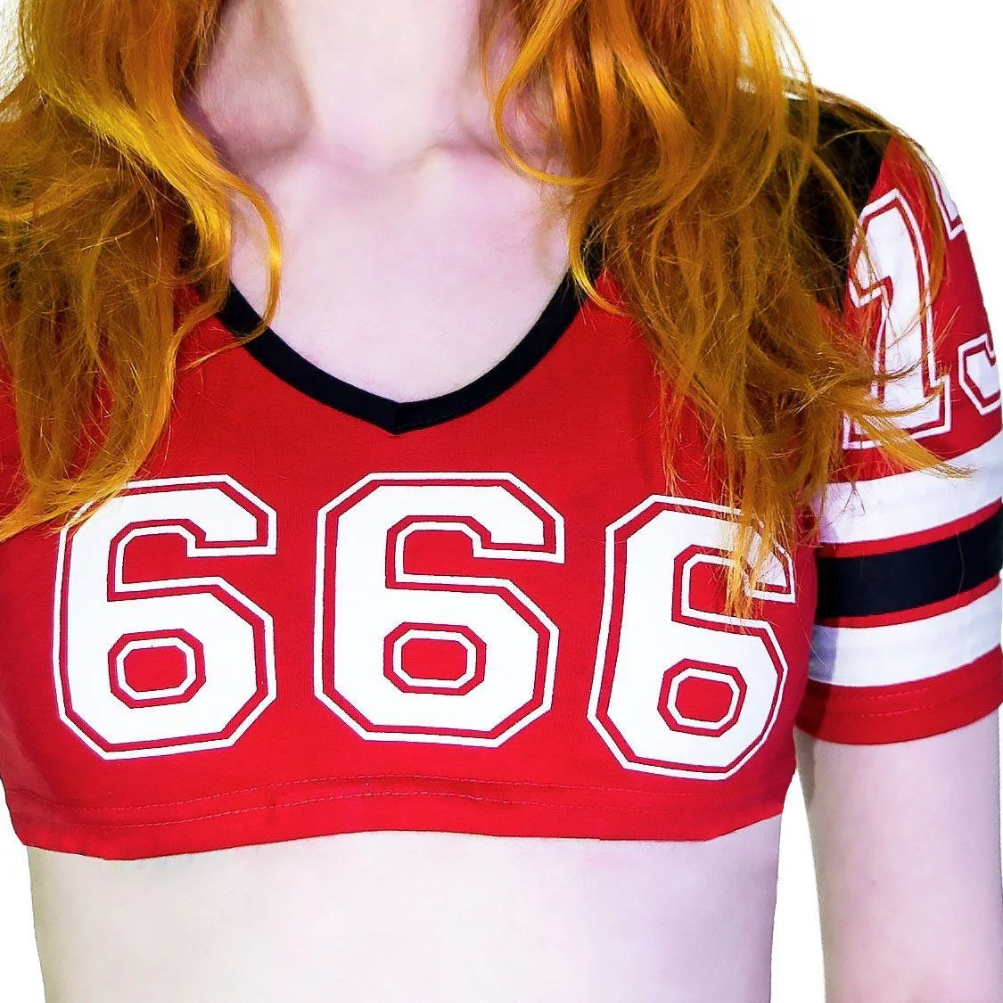 Team Devil 666 Cheerleader Top and Hot Pants Set - Opal - Dr Faust