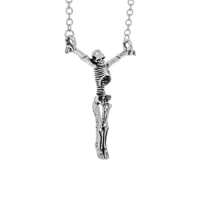 The Crucified Skeleton Pendant and Necklace - Skyla - Dr Faust