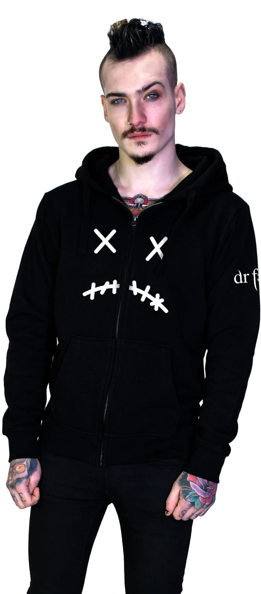 The Sad Man Thick Men's Black Hoodie - Gerald - Dr Faust