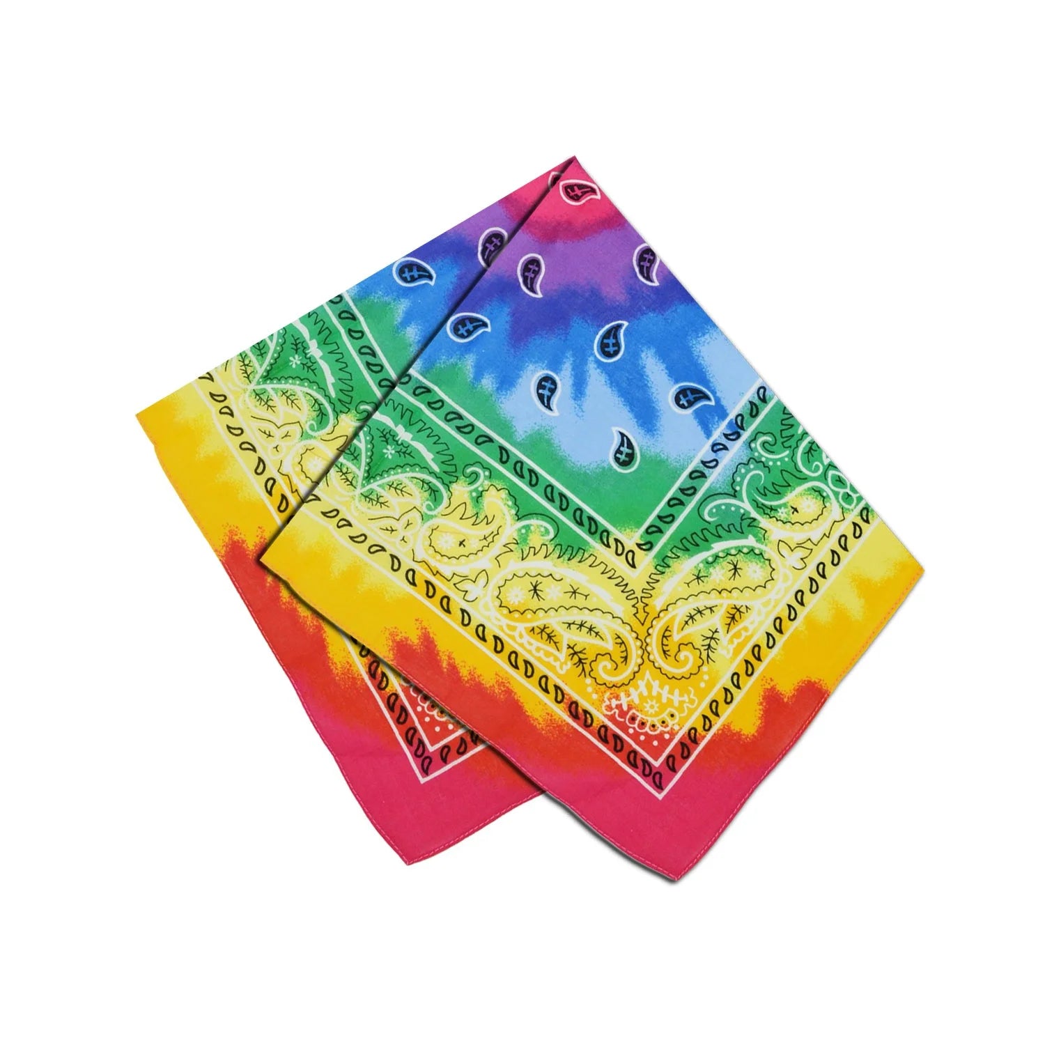 Tie Dye Design Rainbow Cotton Bandana - Everard - Dr Faust