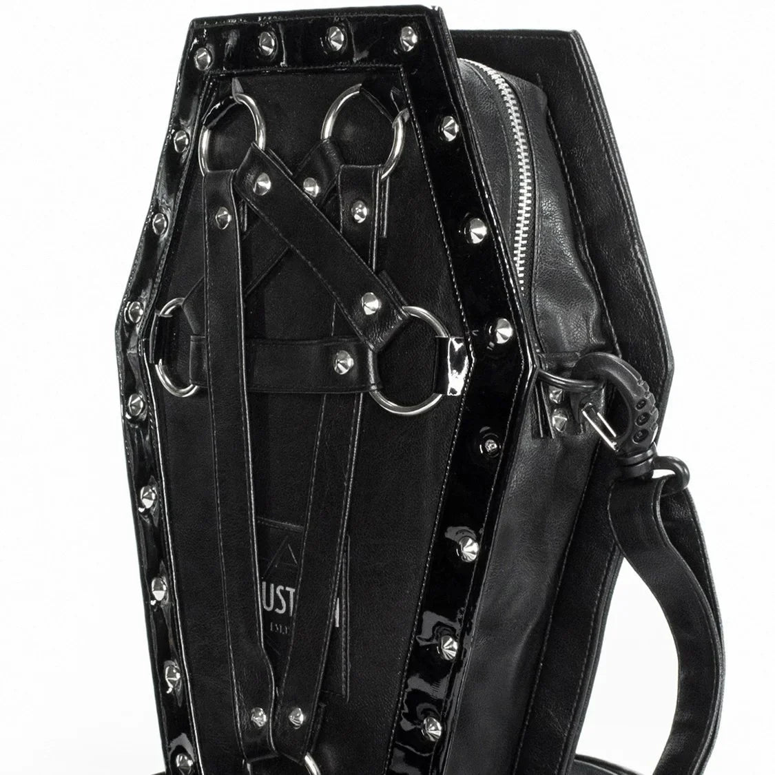 Black Pentagram Vegan Leather Coffin Bag - Primrose - Dr Faust