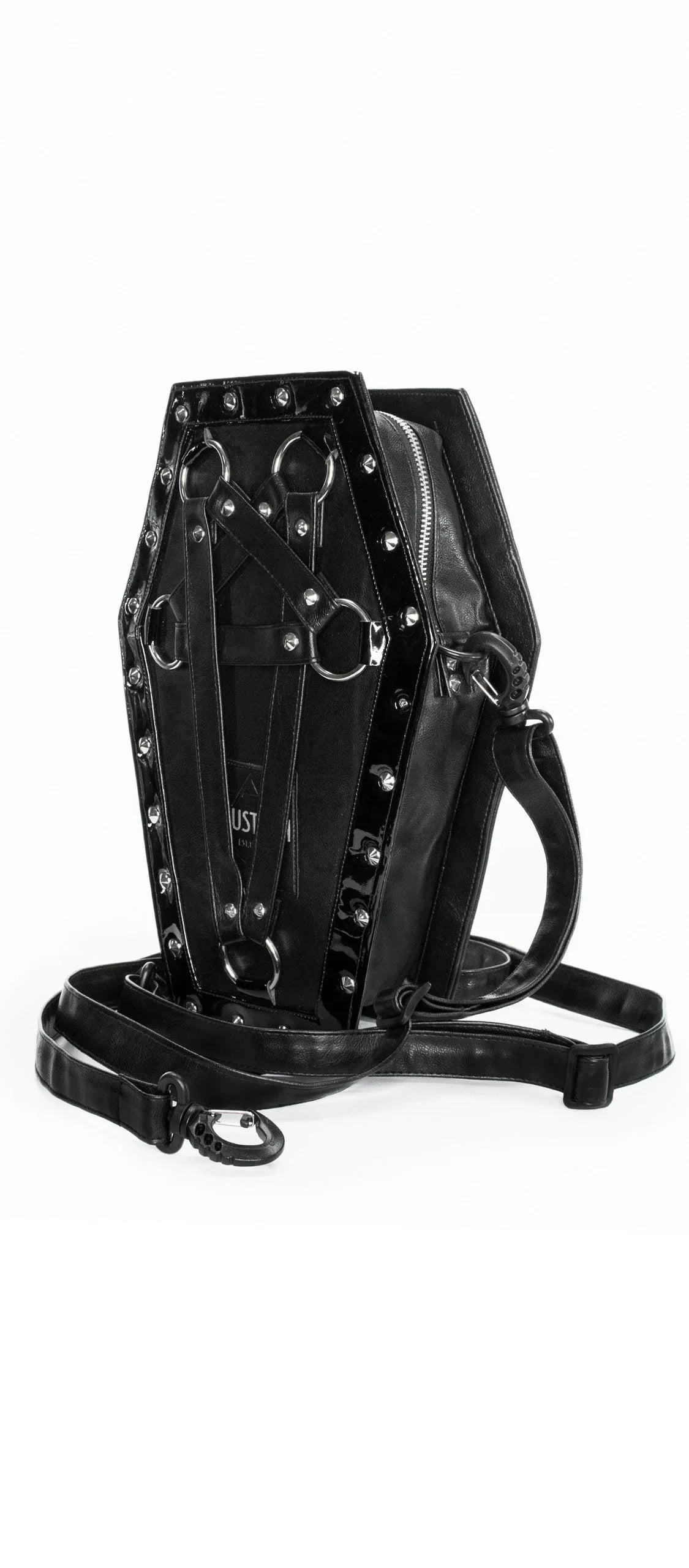 Black Pentagram Vegan Leather Coffin Bag - Primrose - Dr Faust