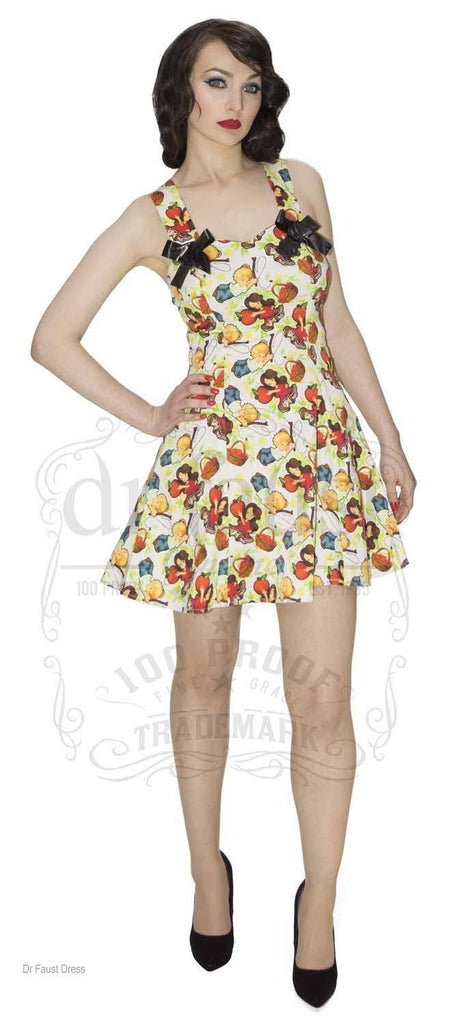 Red Apples Cute Mini Dress - Elizabeth - Dr Faust