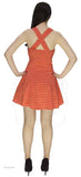 Orange White Polka Dot Mini Dress - Cadence - Dr Faust