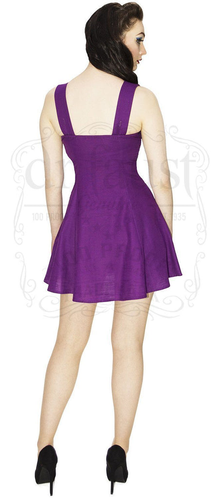 Royal Purple Mini Summer Dress - Millie - Dr Faust