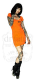 Guantanamo Bay Orange Mini Dress - Alca - Dr Faust