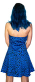 Aqua Leopard Blue Mini Dress - Jessica - Dr Faust