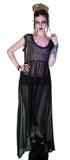 Bewitching Black Long Sheer Dress - Lacey - Dr Faust