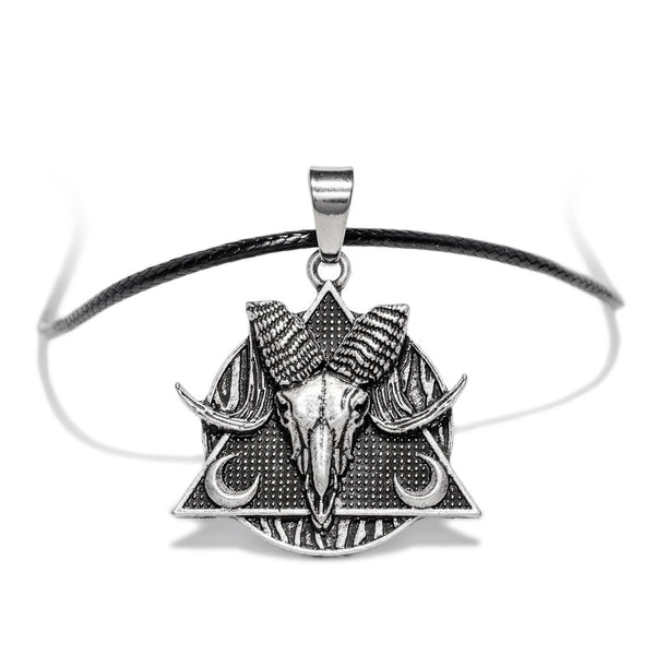 Black Occult Symbol DeltaRam Pendant and Necklace - Elise - Dr Faust