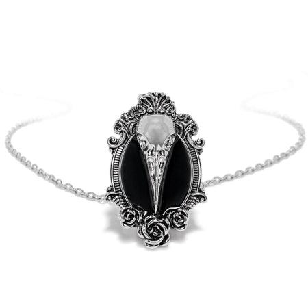 Plague Doctor Raven Skull Pendant and Necklace - Vanessa - Dr Faust