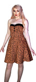 Brown Leopard Animal Print Mini Dress - Robin - Dr Faust