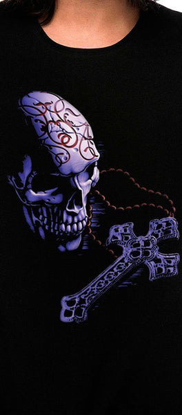 Skull and Cross Black T-Shirt - Malachi - Dr Faust