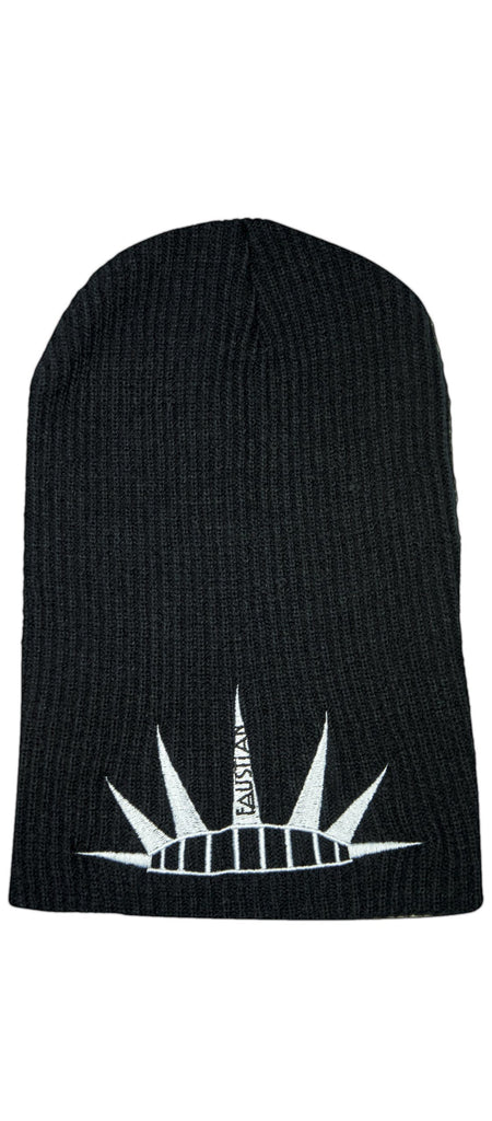 Spiky Tiara Embroidered Black Beanie - Justice - Dr Faust