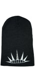 Spiky Tiara Embroidered Black Beanie - Justice - Dr Faust