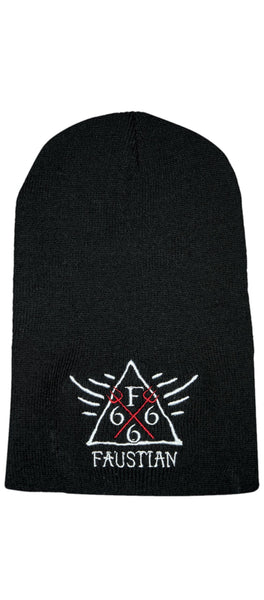 Red Pitchforks 666 Black Beanie - Lucky - Dr Faust