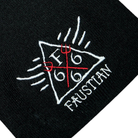 Red Pitchforks 666 Black Beanie - Lucky - Dr Faust