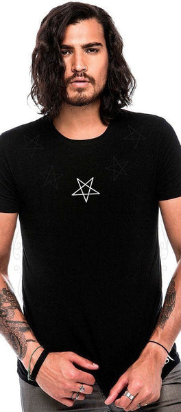 Pentagram Necklace Black T-Shirt - Edwin - Dr Faust