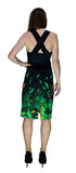 Enchanted Forest Butterflies Black Midi Dress - Ruby - Dr Faust