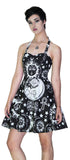 Enzyme Washed Celestial Black Mini Dress - Poppy - Dr Faust
