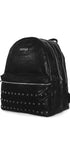 Faustian Round Studs Vegan Leather Black Backpack - Vipera - Dr Faust