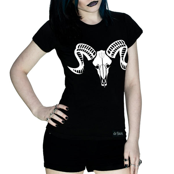 Goat Skull Baphomet T-Shirt - Luisa - Dr Faust