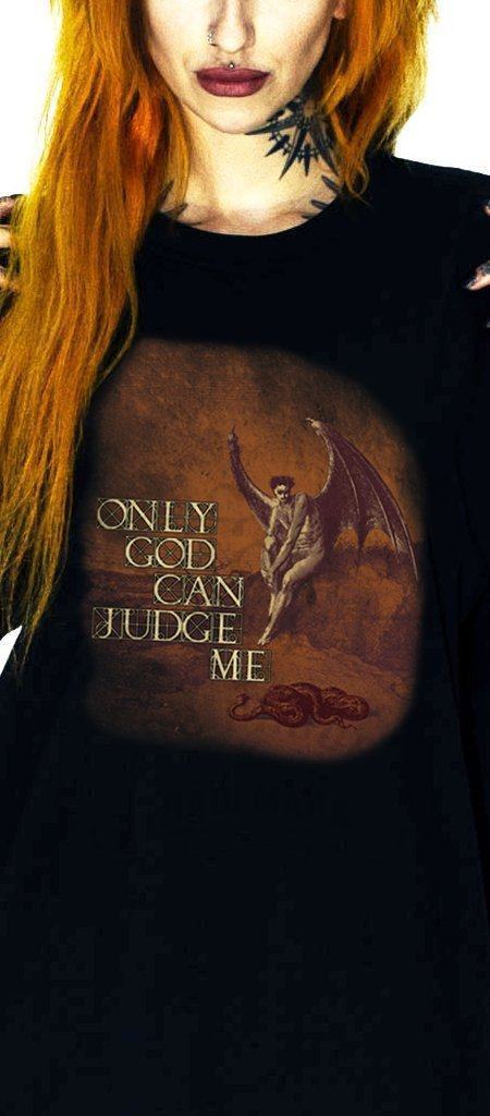 Only God Can Judge Me Black T-Shirt - Aubrielle - Dr Faust
