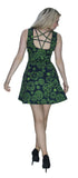 Green Mystical Spell Black Mini Dress - Hazel - Dr Faust