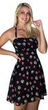 Hearts and Eyes Cute Black Sheer Mini Dress - Alexis - Dr Faust