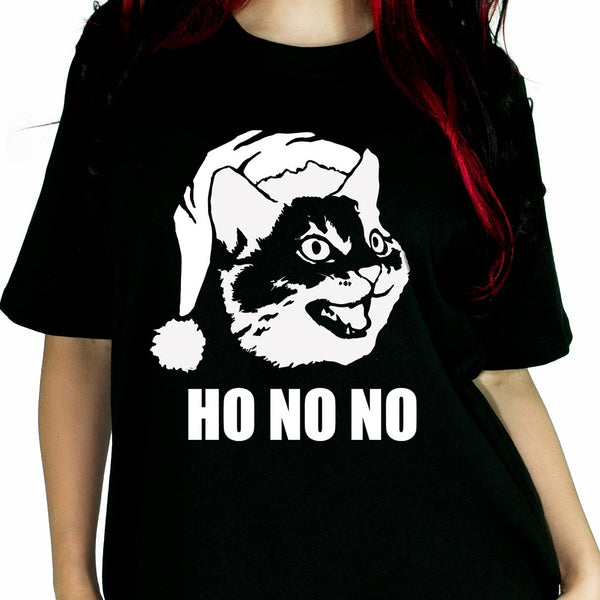 Ho No No Cat Black T-Shirt - Noah - Dr Faust