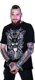 Horned Baphomet Nu Goth Black Demon T-Shirt - Damon - Dr Faust