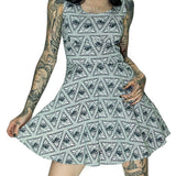 Illuminati Dress with Pentagram Back Mini Dress - Penelope - Dr Faust