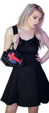 Interchangeable Magnetic Crosses Studs Vegan Leather Small Coffin Bag - Katana - Dr Faust