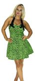 Magical Green Leopard Mini Dress - Sadie - Dr Faust