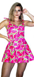 Pink Watermelon 3D Summer Mini Dress - Esperanza - Dr Faust