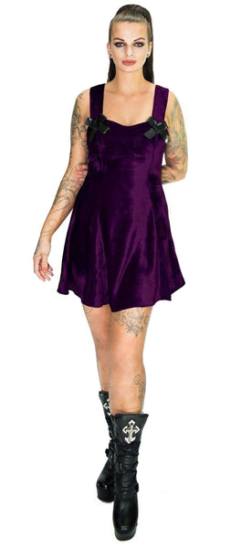 Pretty In Purple Velvet Mini Dress - Hana