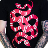 Diamond King Red Crawling Snake Black T-Shirt - Sutton - Dr Faust