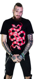 Diamond King Red Crawling Snake Black T-Shirt - Sutton - Dr Faust