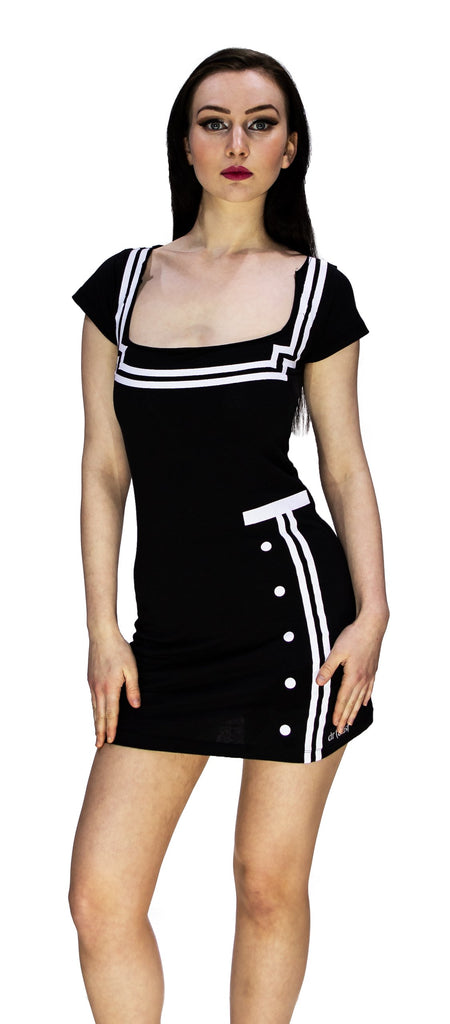Sailor Black Mini Dress - Maria - Dr Faust