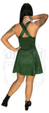 Raw Silk Green Mini Dress - Willow - Dr Faust