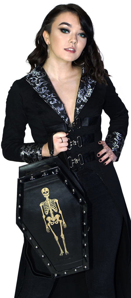 Skellington Vegan Leather Coffin Backpack - Jack - Dr Faust