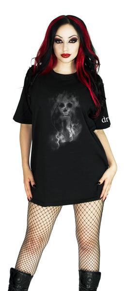 Smoke Skull Black T-Shirt - Cali - Dr Faust